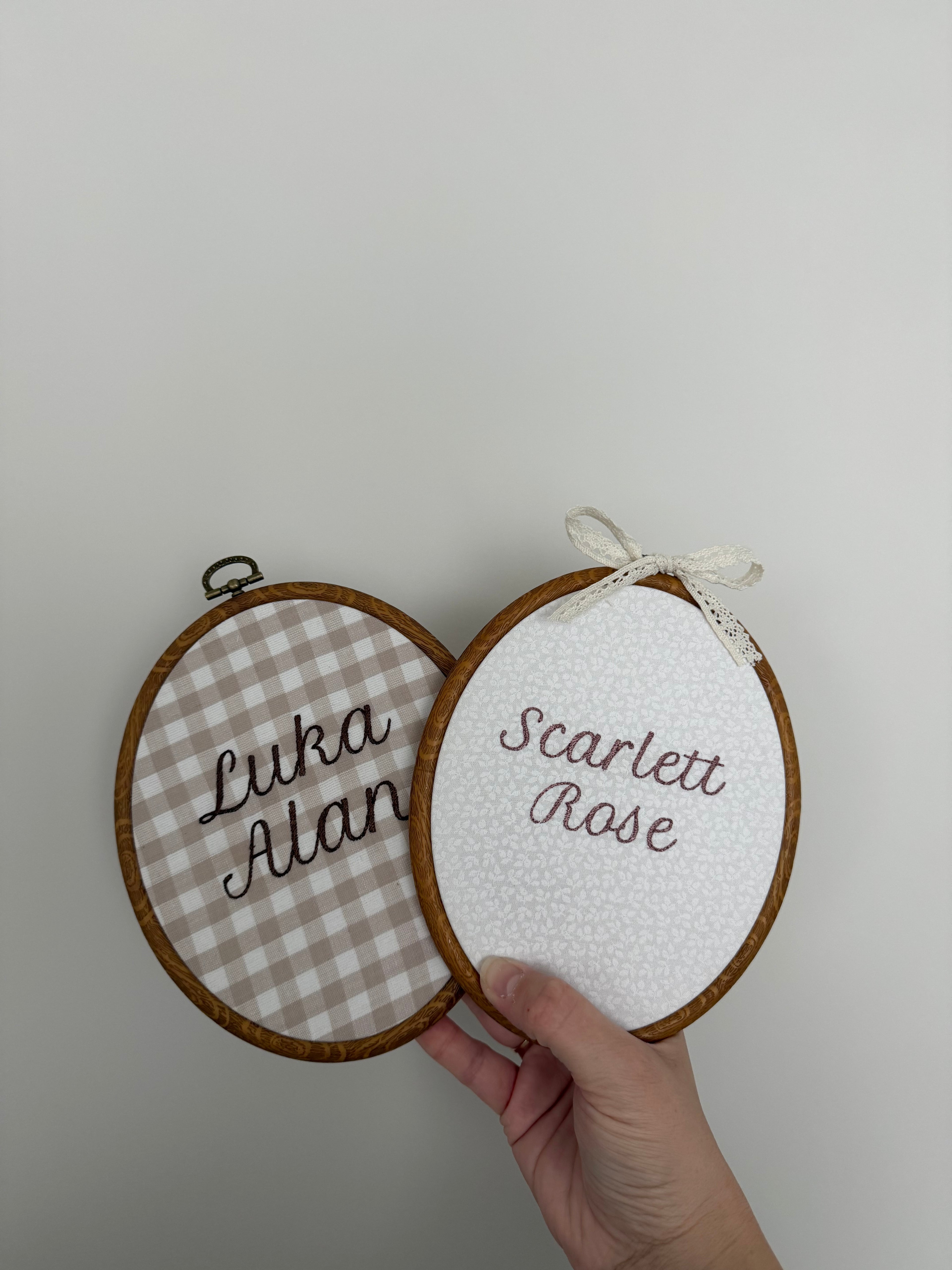 Embroidered Name Keepsake