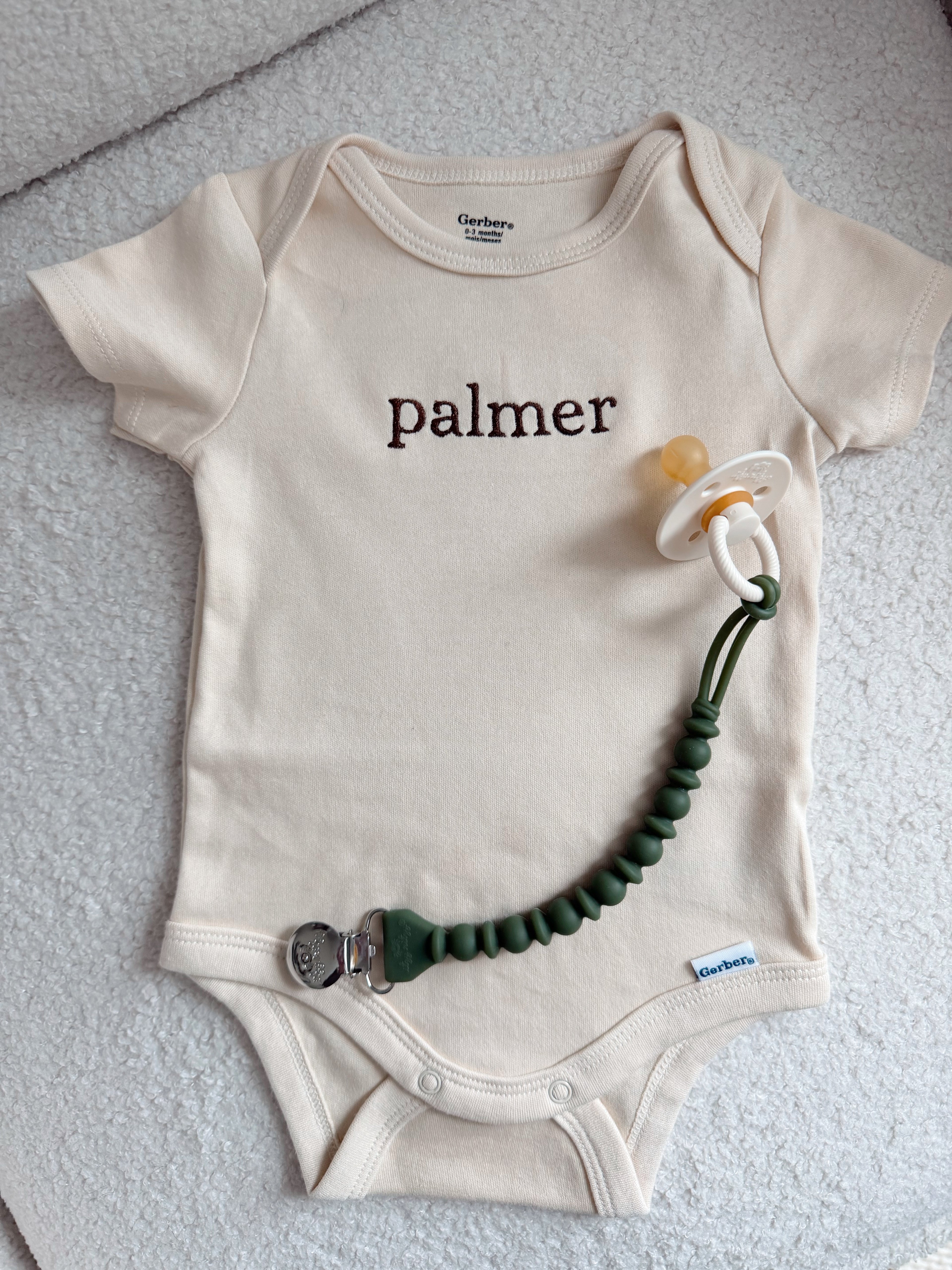 Embroidered Name Onesie