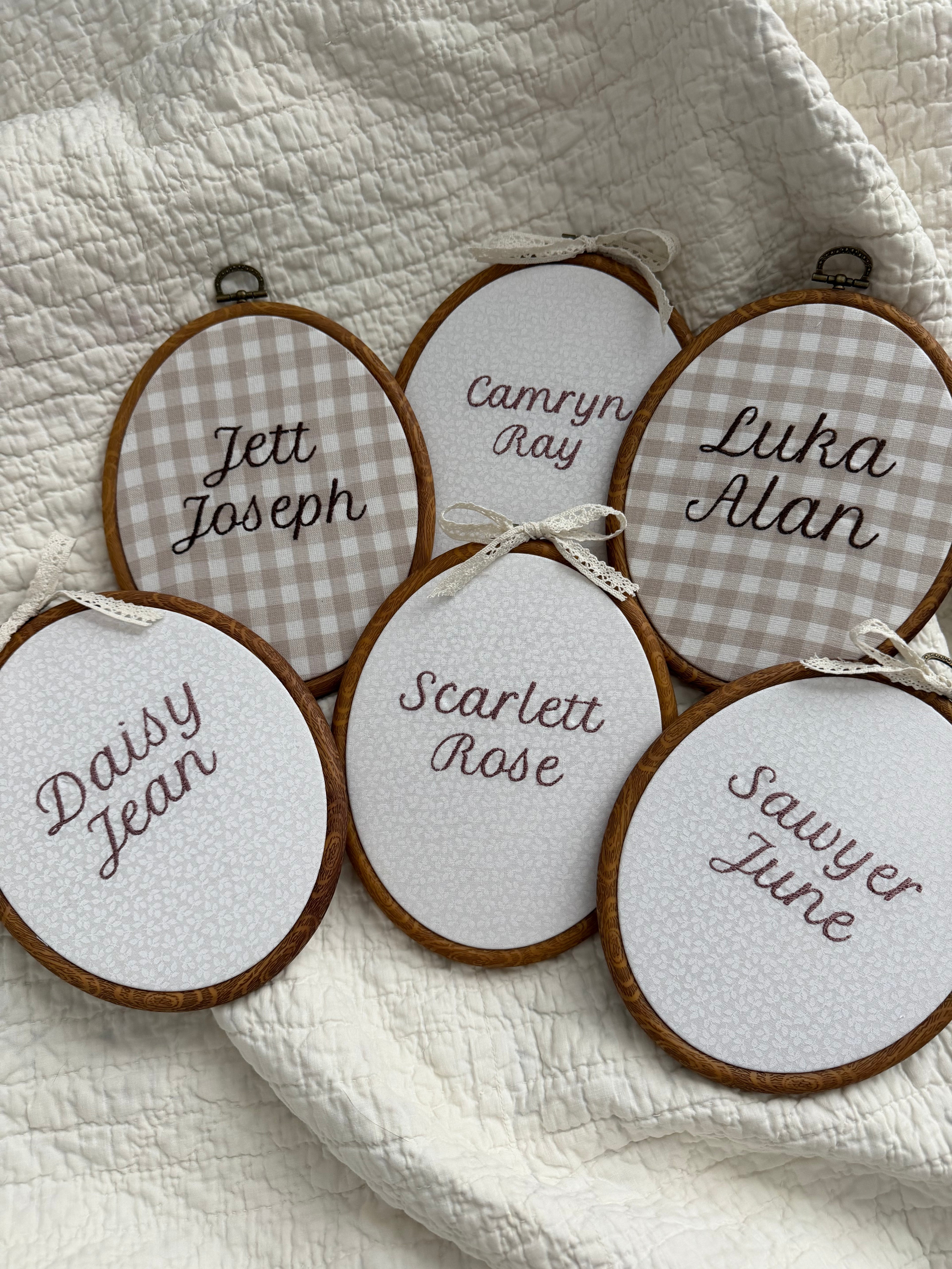 Embroidered Name Keepsake