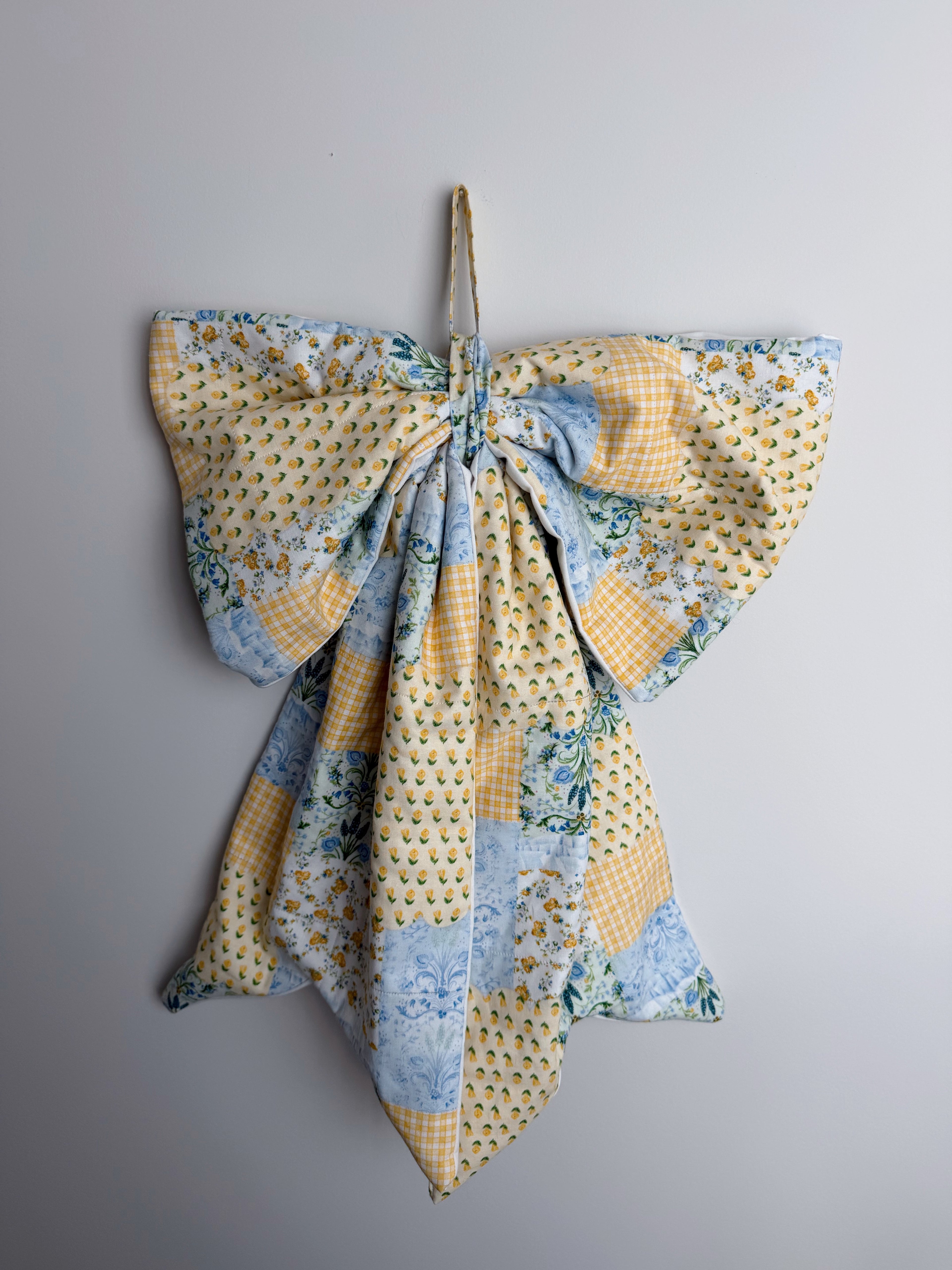 Summer Quilted Front Door Bow
