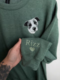 Embroidered pet portrait w/ name (one pet)