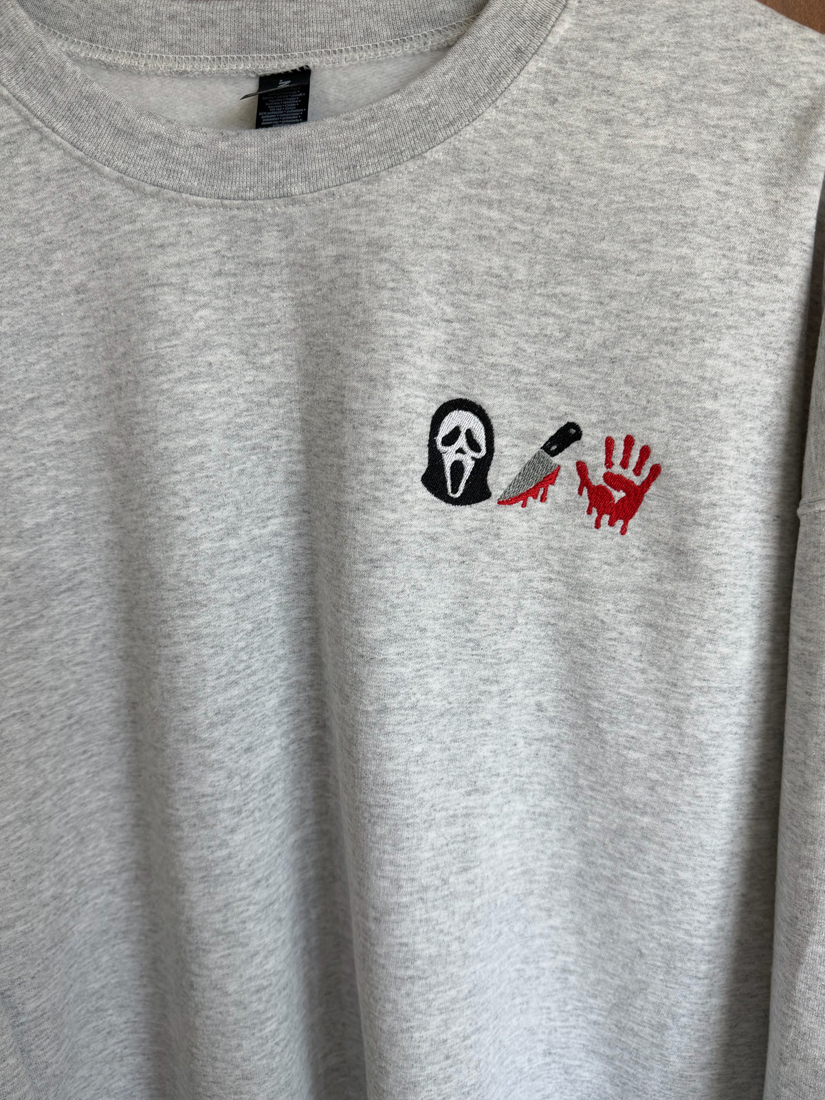 Ghostface Embroidered Crewneck